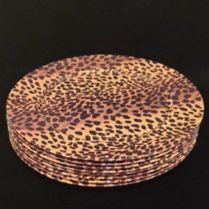 Charger Plates - Set of 8 - Animal Print - Unused